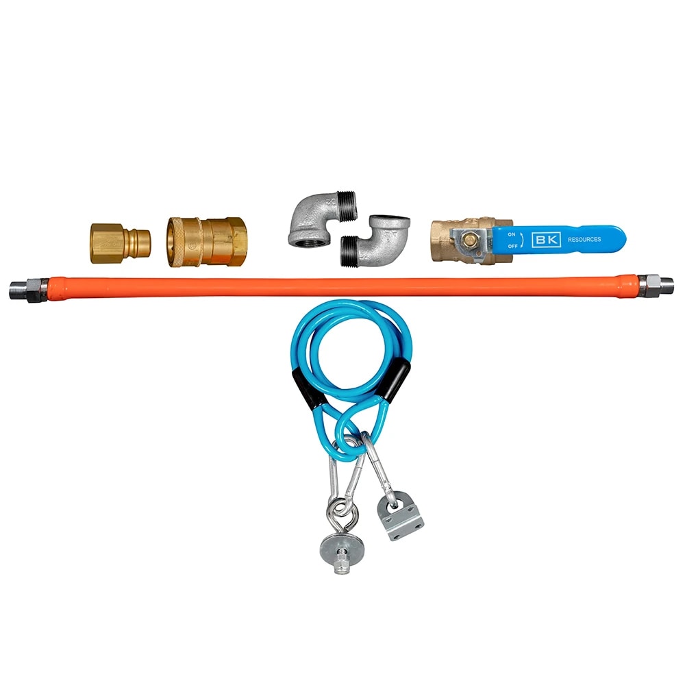 BK Resources BKG-GHC-7548-SCK3 48" Gas Connector Kit w/ 3/4" Male/Male Couplings