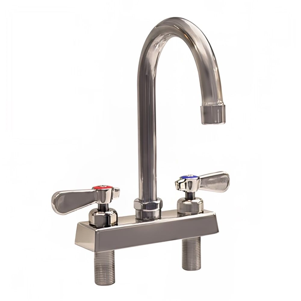 BK Resources EVO-4DM-8G Deck Mount Faucet w/ 8" Gooseneck Spout & 4" Centers