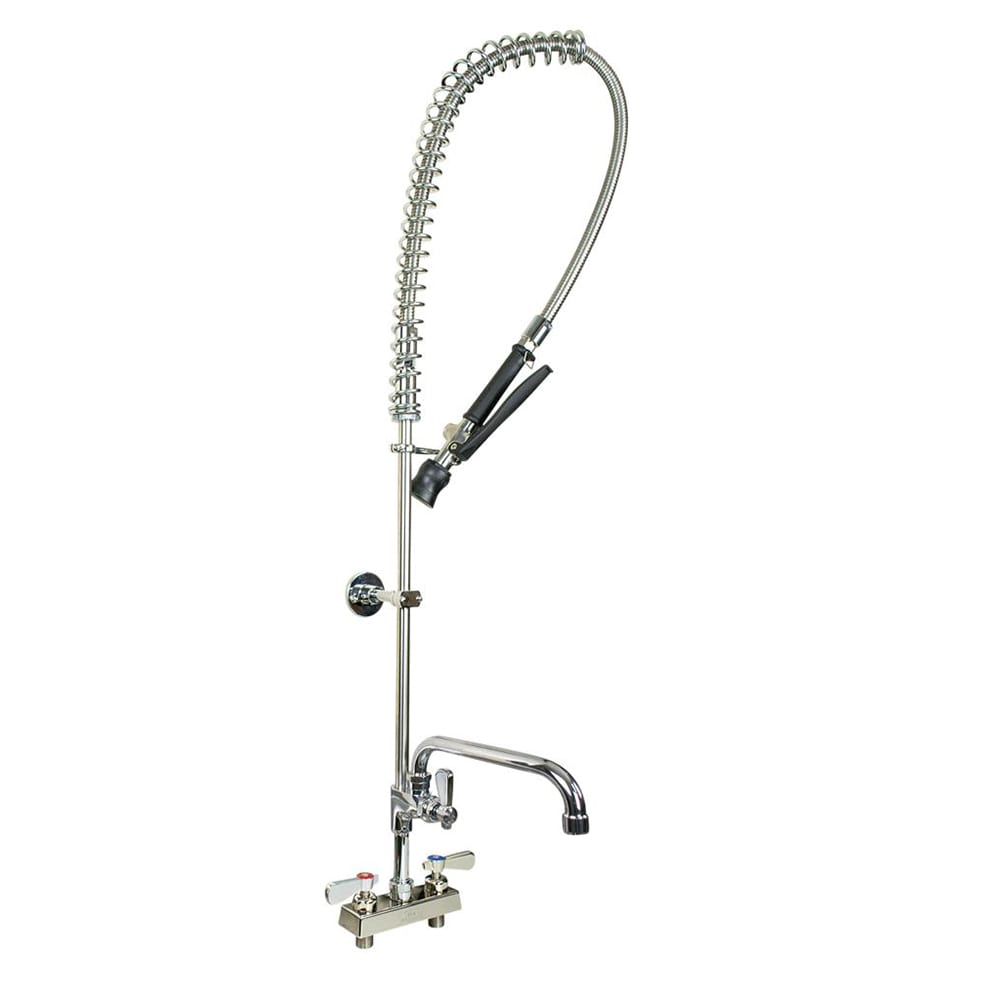 BK Resources EVO-4DMPR-AF12 Deck Mount Pre Rinse Assembly w/ 12" Swing Spout Faucet - 4" Centers