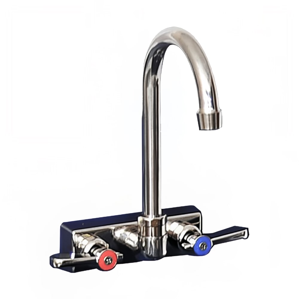 BK Resources EVO-4SM-8G Splash Mount Faucet w/ 8" Gooseneck Spout & 4" Centers