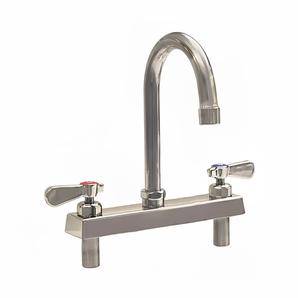 BK Resources EVO-8DM-4G Deck Mount Faucet w/ 4 1/2" Gooseneck Spout & 8" Centers