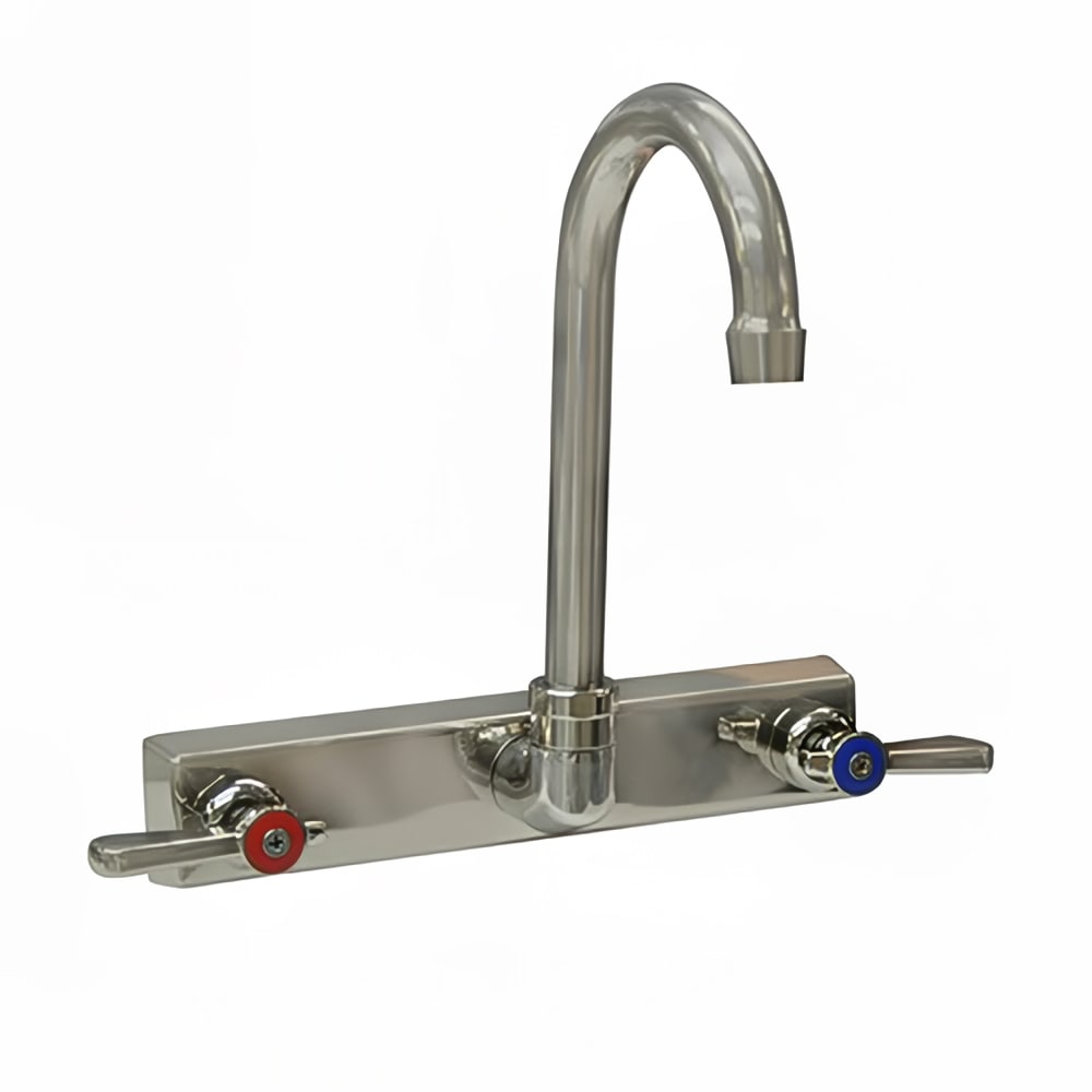 BK Resources EVO-8SM-4G Splash Mount Faucet w/ 4 1/2" Gooseneck Spout & 8" Centers