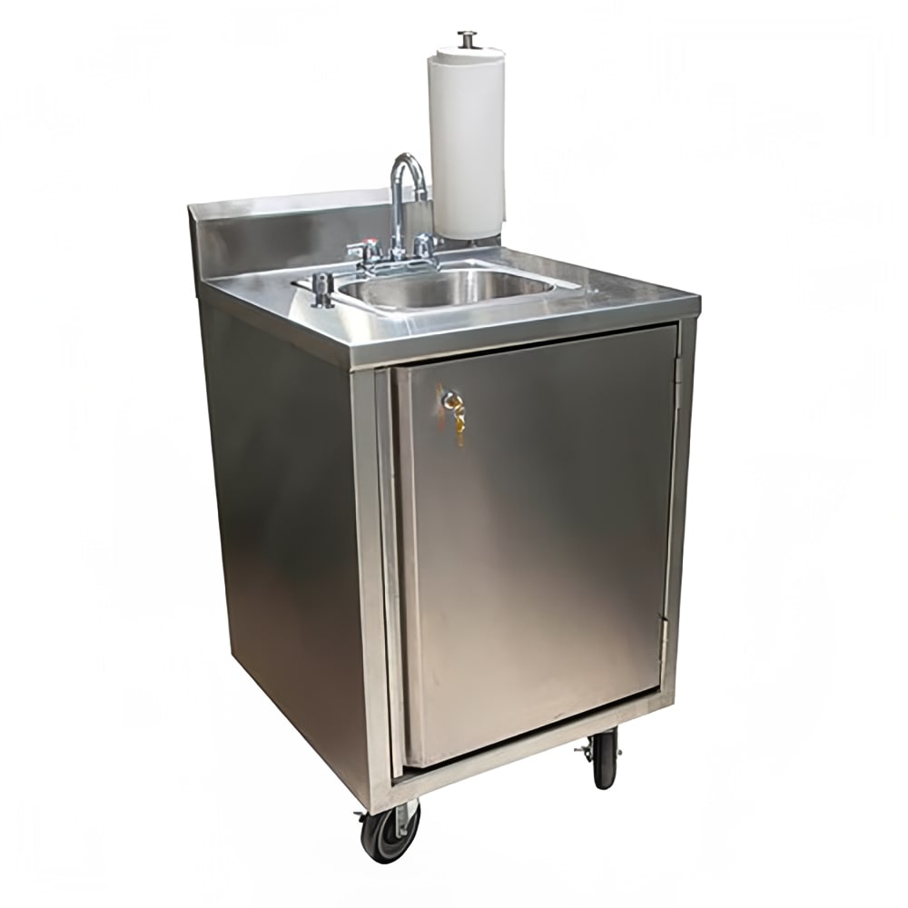 BK Resources MHS-2424-C-BKD 34"H Portable Hand Sink w/ 5"D Bowl, Cold Water