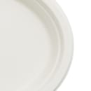 Fineline Oval Disposable Plate - 10 1/4" x 7 3/4", Baggase, White (43OP107) thumbnail 3