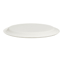 Fineline Oval Disposable Plate - 10 1/4" x 7 3/4", Baggase, White (43OP107) thumbnail 4