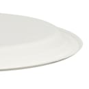 Fineline Oval Disposable Plate - 10 1/4" x 7 3/4", Baggase, White (43OP107) thumbnail 5