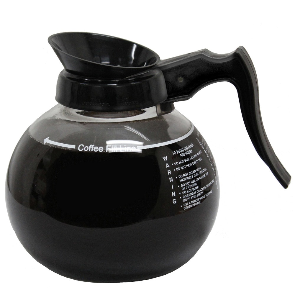 Curtis 70180100306 64 oz Regular Coffee Decanter w/ Black Plastic Handle