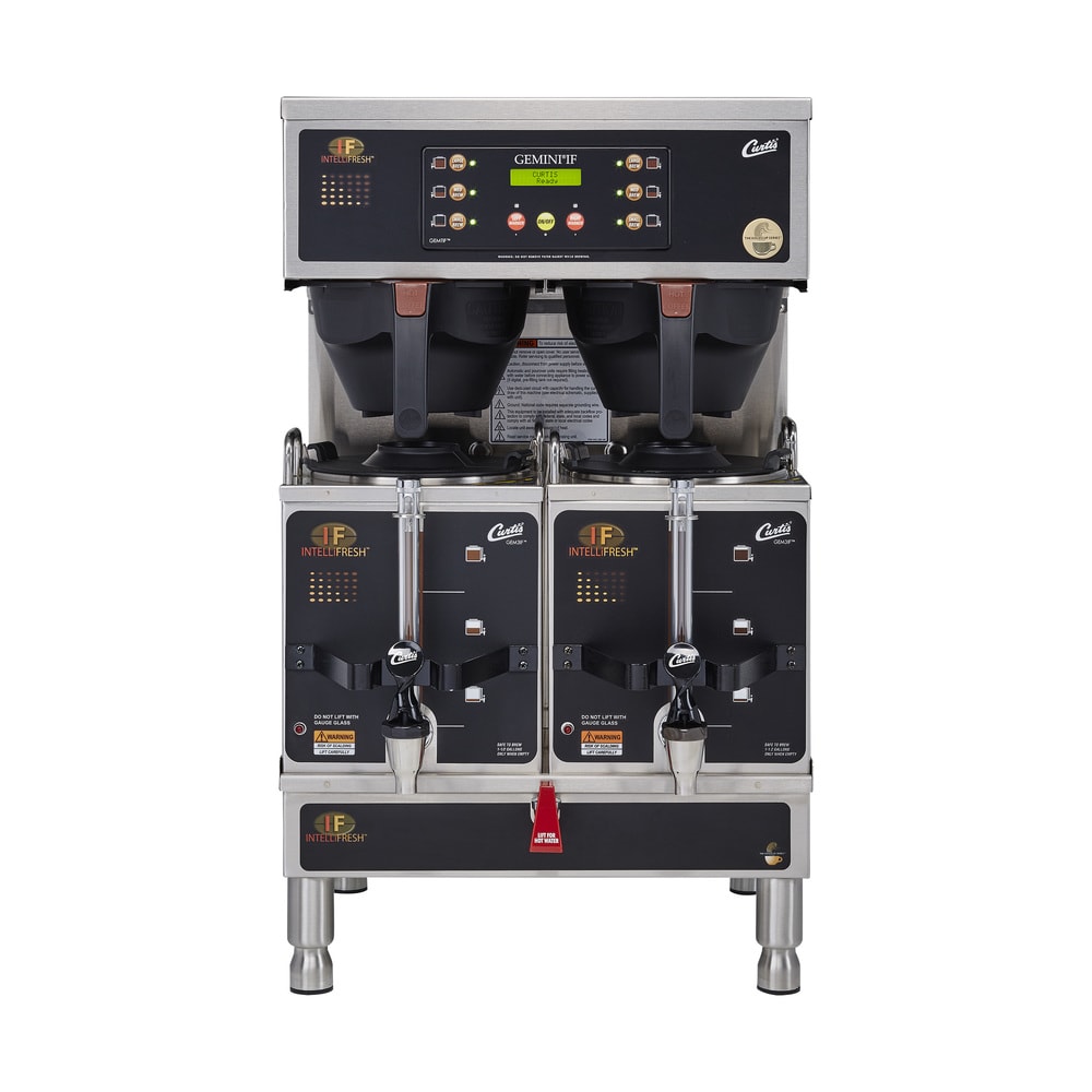 Curtis GEMTIF10A2000 Automatic Twin Coffee Brewer w/ (2) Lower Warmer & Hot Water Faucet, 220v/1ph