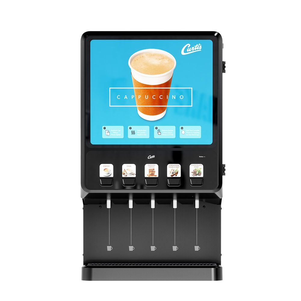 Curtis PCNG5300 Primo Cappuccino™ Cappuccino Machine w/ (3) 5 lb & (2) 10 lb Hoppers & (5) Dispensers, 120v