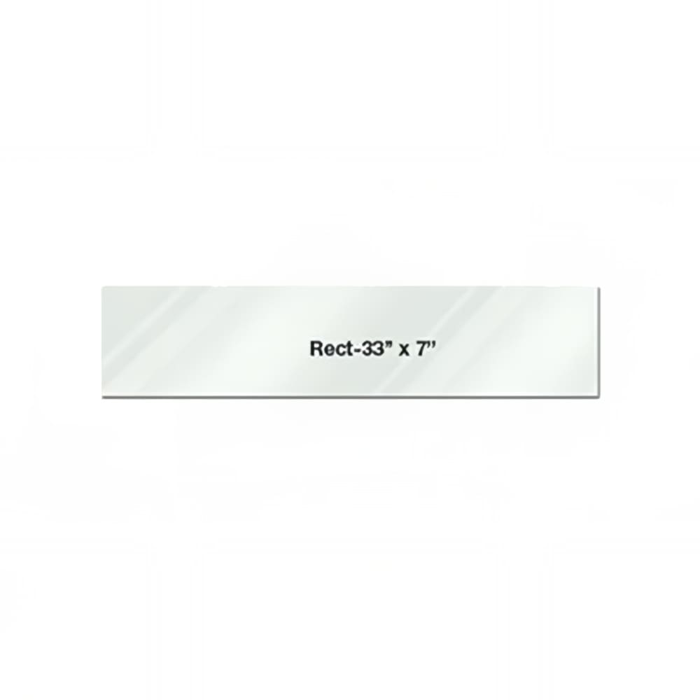 Eastern Tabletop 0507G Rectangular Riser Shelf - 33"L x 7"W, Glass, Clear