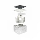 Eastern Tabletop 1741 8" Square Lexus Riser w/ Sterno Holder - 5"H, Stainless Steel thumbnail 2