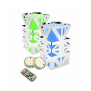 Eastern Tabletop 1743 8" Square Lexus Riser w/ Sterno Holder - 15"H, Stainless Steel thumbnail 2