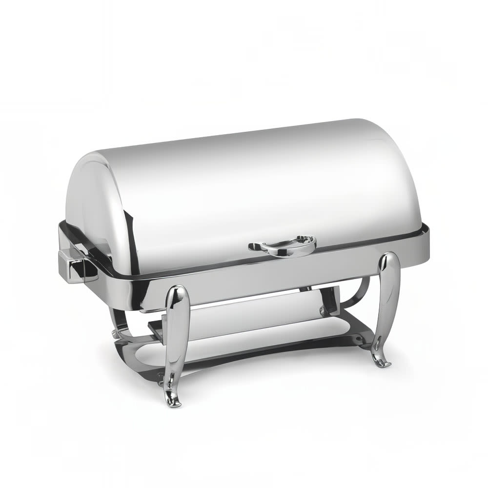Eastern Tabletop 3114 8 qt Rectangular Chafer w/ Roll Top Cover, Stainless Steel