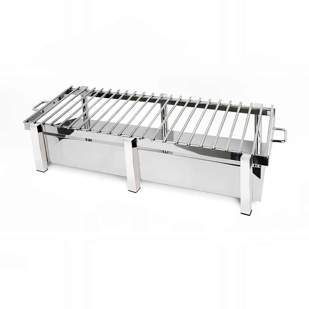 Eastern Tabletop 3255G Rectangular Grill Stand - 41 1/2"L x 11 1/2"W x 10"H, Stainless Steel