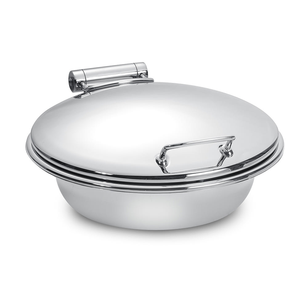 Eastern Tabletop 3918 6 qt Round Chafing Dish w/ Hinged Lid, Stainless Steel