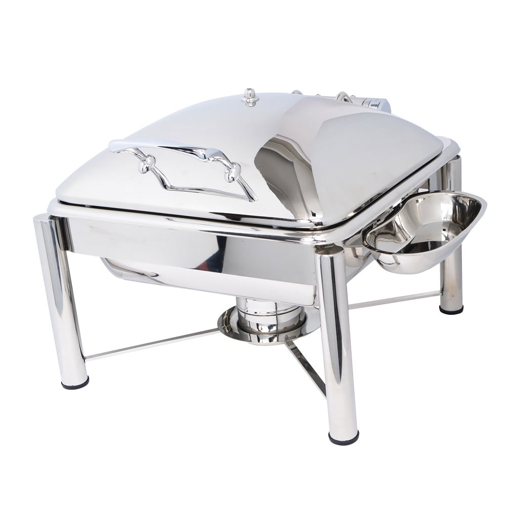 Eastern Tabletop 3934PL 6 qt Square Induction Chafer w/ Hinged Lid, Stainless Steel