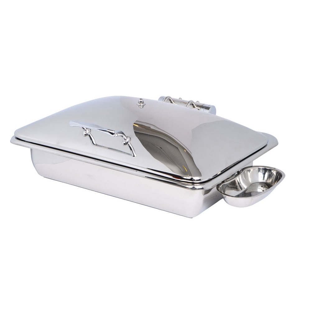Eastern Tabletop 3935 8 qt Oblong Induction Chafer w/ Hinged Lid, Stainless Steel