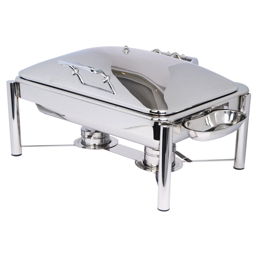 Eastern Tabletop 3935PL 8 qt Oblong Induction Chafer w/ Hinged Lid, Stainless Steel