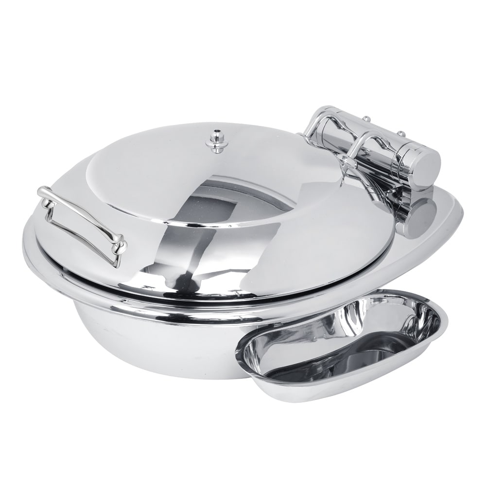 Eastern Tabletop 3938 6 qt Round Induction Chafer w/ Hinged Lid, Stainless Steel