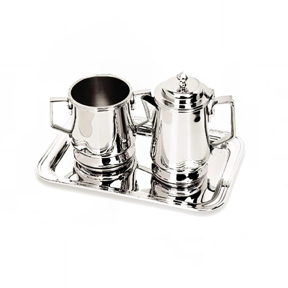 Eastern Tabletop 5310B Rectangular Serving Tray - 9 1/2" x 6", Stainless Steel