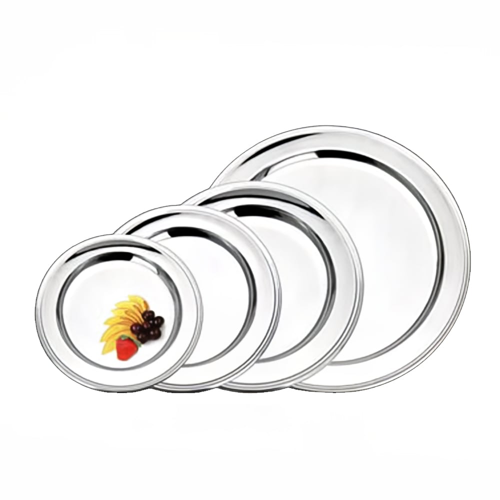 Eastern Tabletop 5412 12" Round Grandeur Collection Tray, Stainless Steel