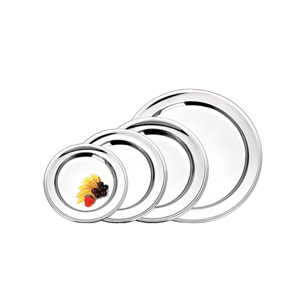 Eastern Tabletop 5420 20" Round Grandeur Collection Tray, Stainless Steel