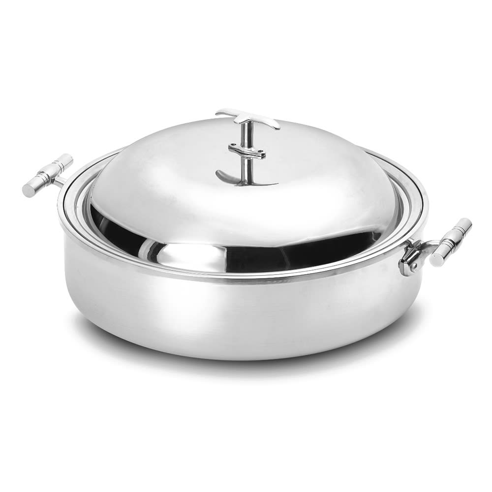 Eastern Tabletop 5906 6 qt Round Induction Chafing Dish w/ Lift Off Lid, Stainless Steel