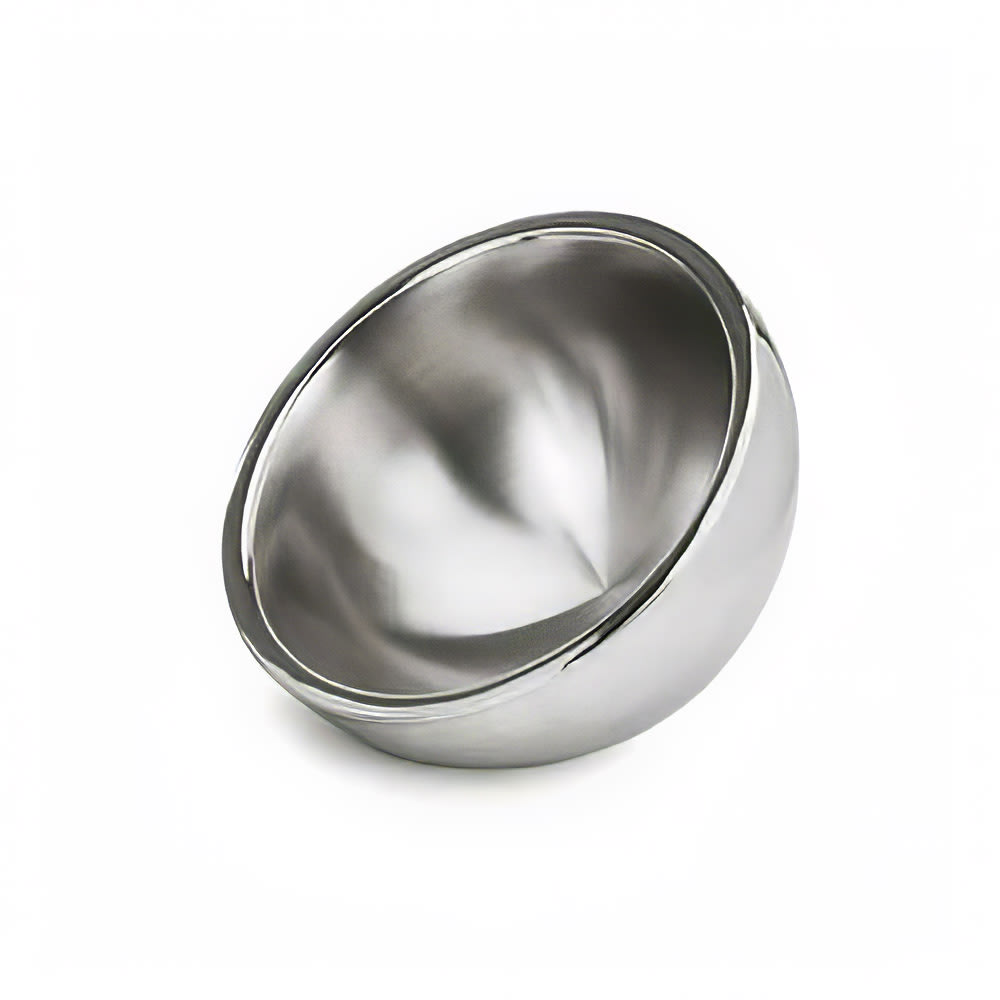 Eastern Tabletop 7208 50 oz Round Dual Angle Bowl - Hammered Stainless Steel