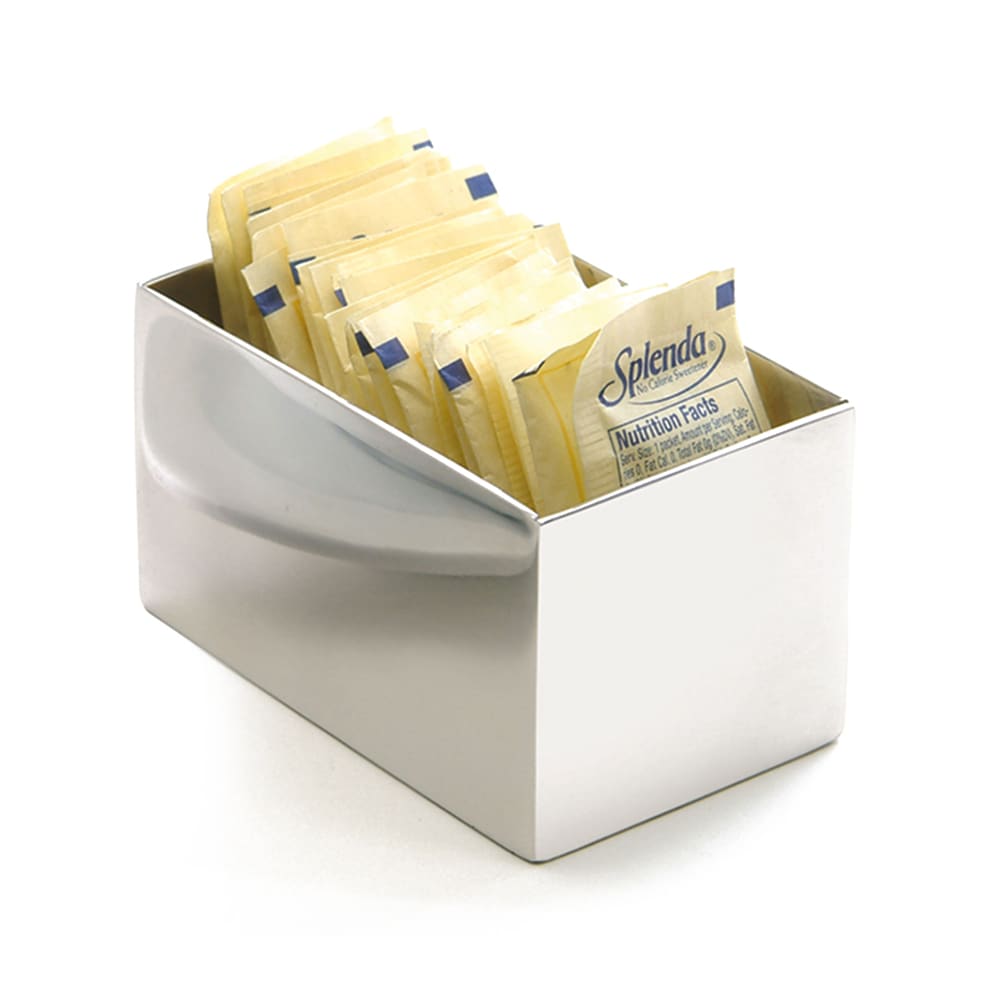 Eastern Tabletop 7350 Rectangular Sugar Caddy - Stainless Steel, Silver