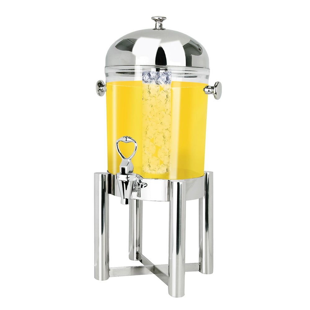 Eastern Tabletop 7512 2 gal Beverage Dispenser w/ Ice Chamber - Plastic Container, Stainless Base