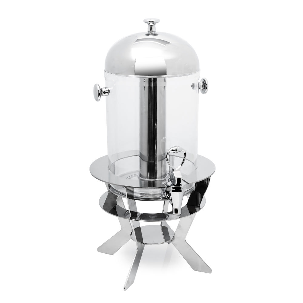 Eastern Tabletop 7572L 2 gal Beverage Dispenser w/ Ice Chamber - Plastic Container, Stainless Base