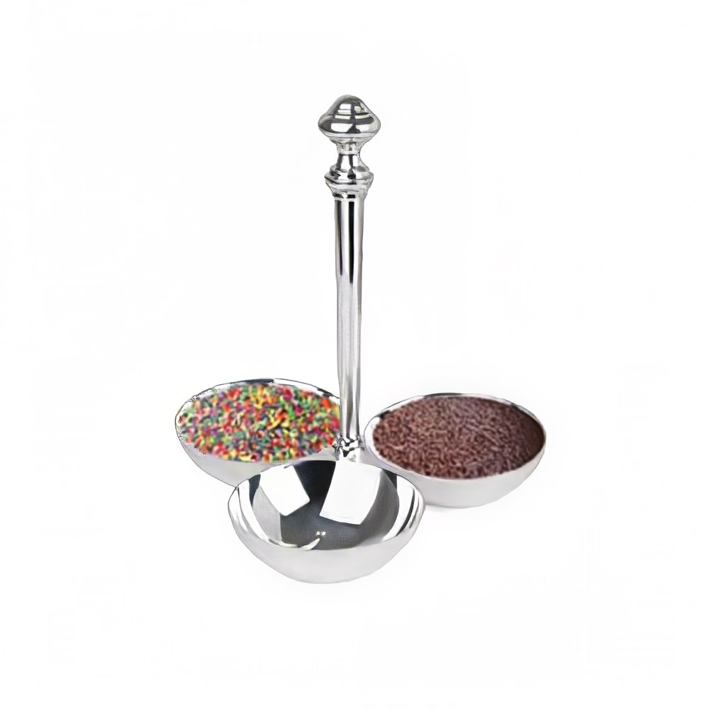 Eastern Tabletop 7630 3 Compartment Condiment Server - 15 oz Capacity, Stainless