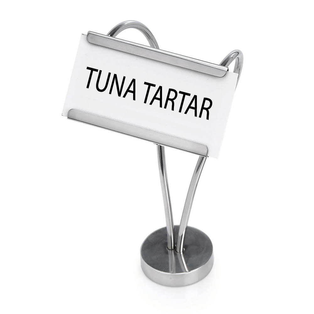 Eastern Tabletop 9504 6" Menu Stand, Stainless Steel