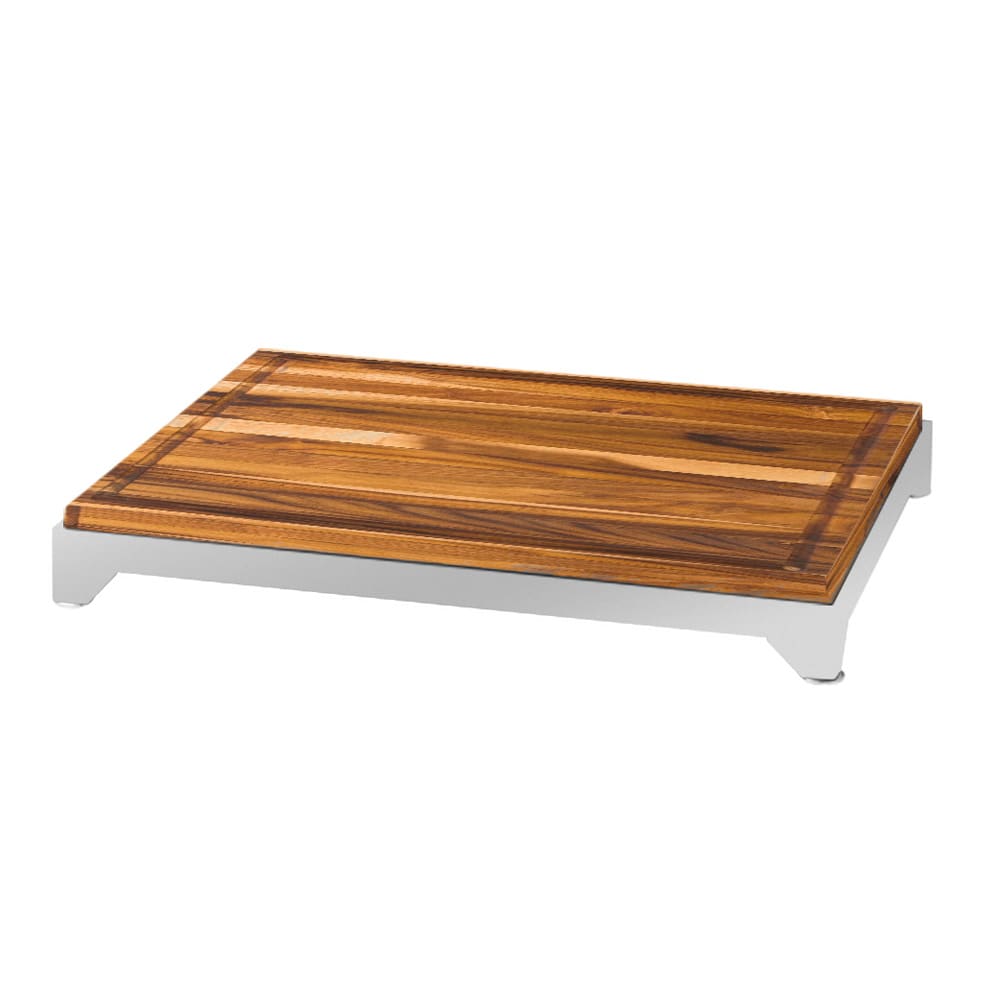 Eastern Tabletop 9653 Carving Station Board - 18" x 24", Wood w/ Stainless Steel Base