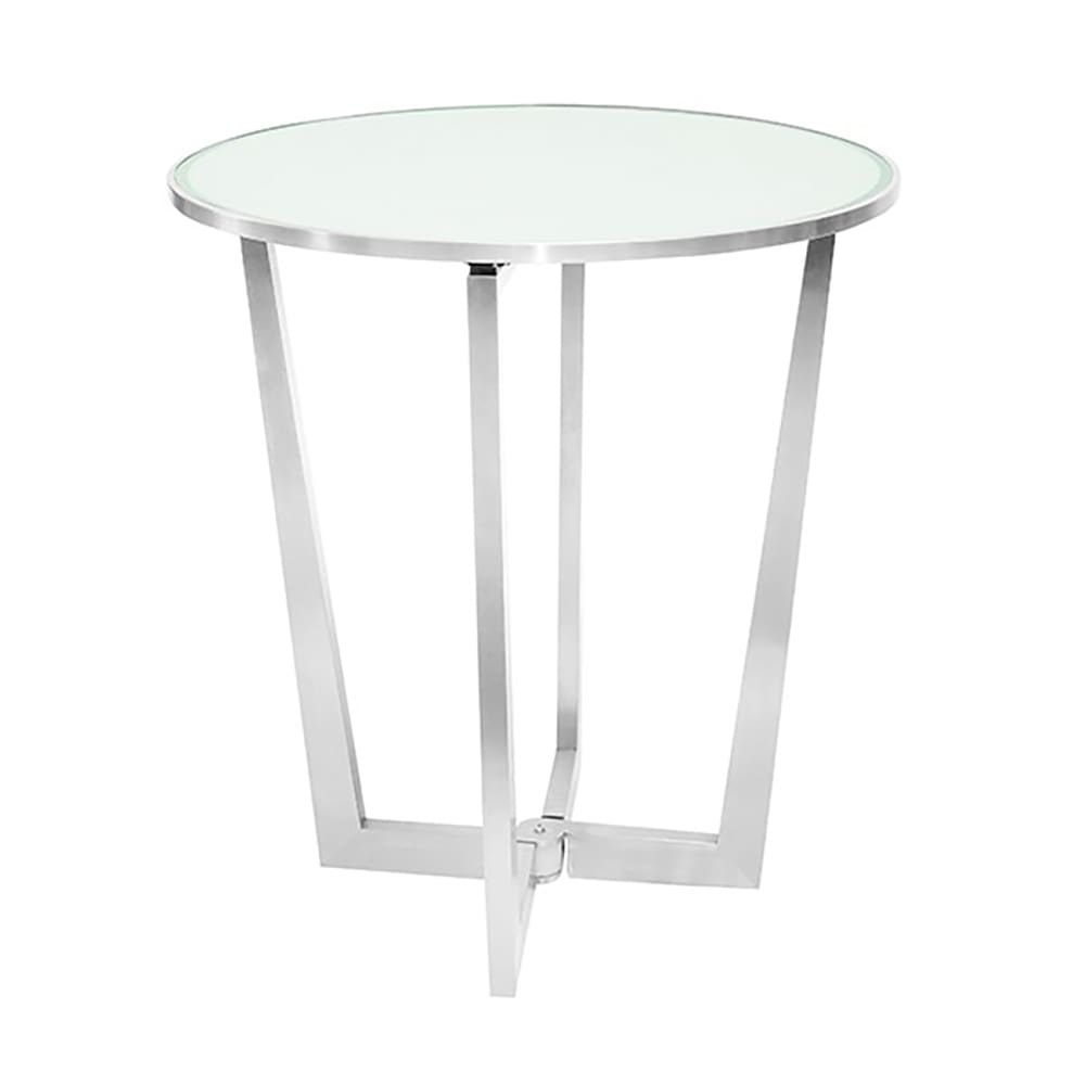 Eastern Tabletop C701RGLS 30" Round Bar Height Table, Glass Top