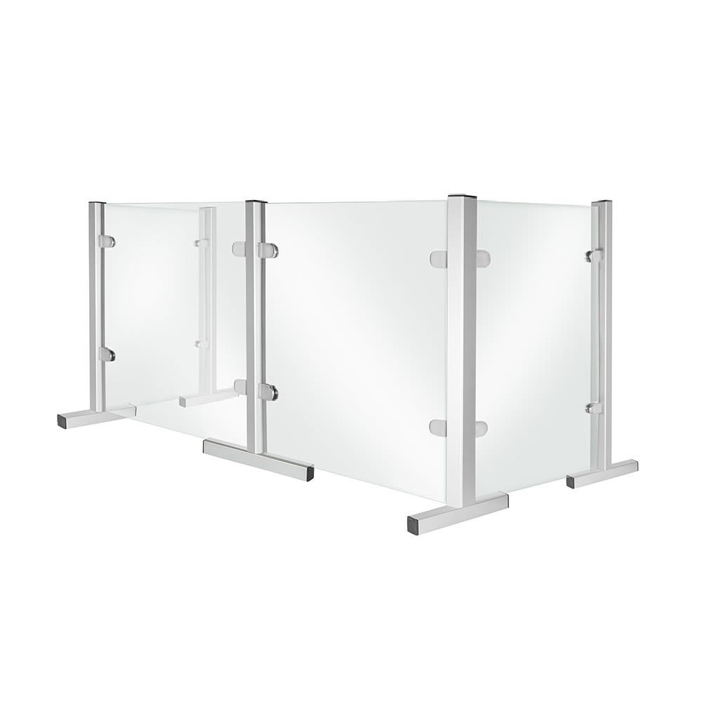 Eastern Tabletop ST8522 Portable Hub Buffet Shield - 64"W x 30"D x 31 1/2"H, Polycarbonate, Clear