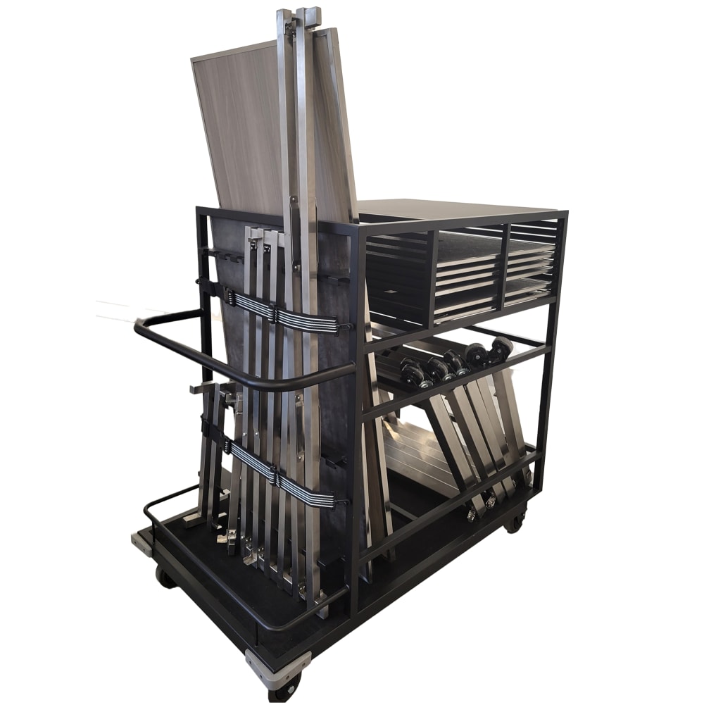 Eastern Tabletop Z991TCS Table Truck w/ (5) Table Capacity, Black