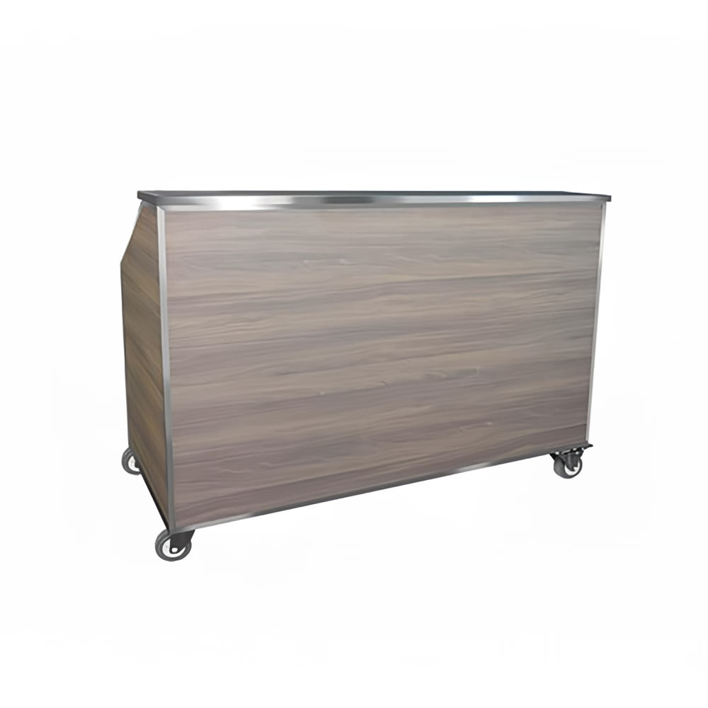 Eastern Tabletop Z946GG Portable Bar for Indoor/Outdoor - 66"L x 32"W x 47 1/2"H, Gray Laminate
