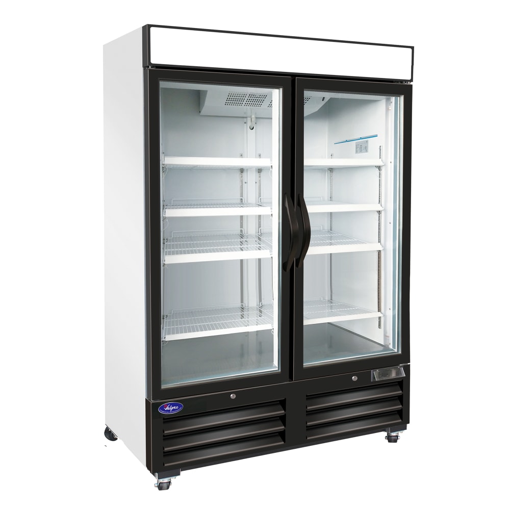 Valpro 54" Two Section Display Freezer w/ Swing Doors - Bottom Mount Compressor, White, 115v (VP2F-48HC)