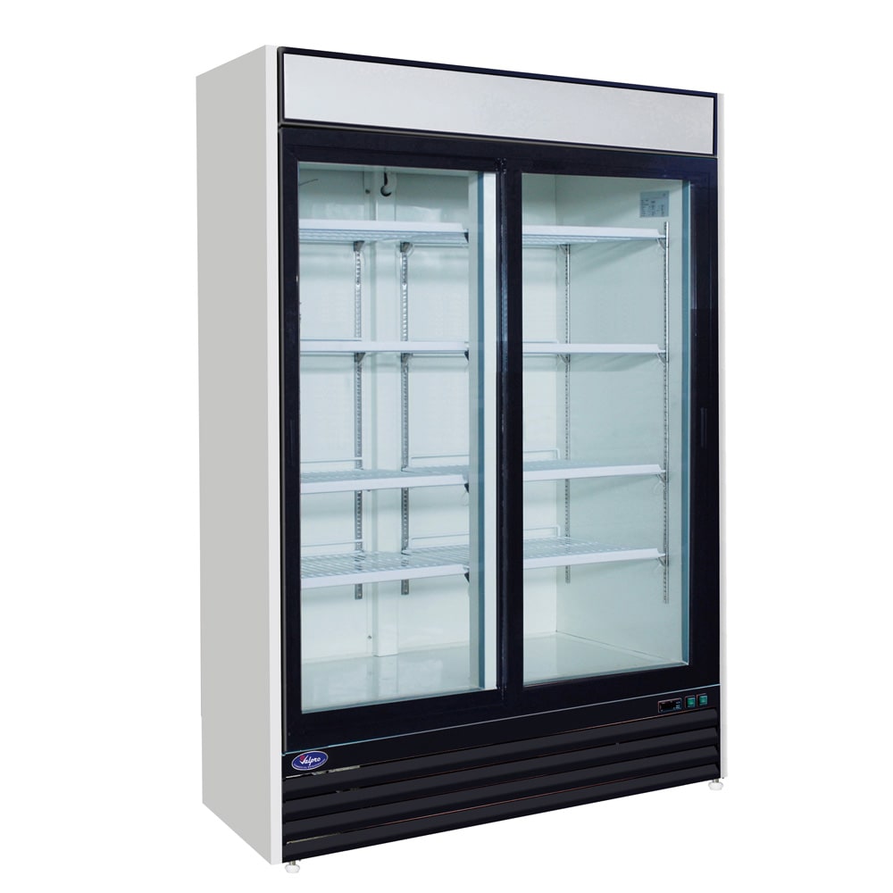 Valpro 54" Two Section Glass Door Merchandiser - (2) Sliding Doors, White, 115v (VP2R-48LHC)
