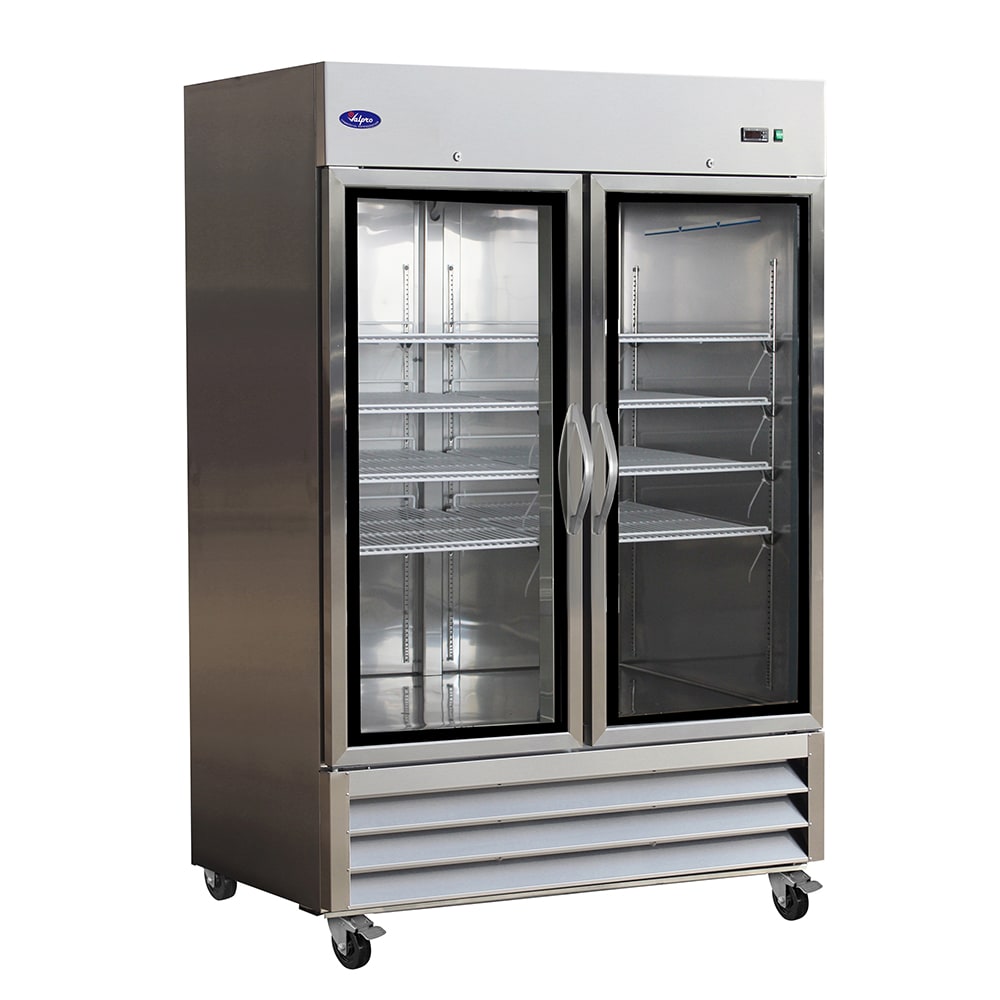 Valpro 54" Two Section Reach In Refrigerator - (2) Glass Left/Right Hinge Doors, 115v (VP2RG-HC)