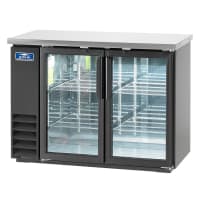 Valpro 49" Bar Refrigerator - 2 Swinging Glass Doors, Black, 115v (VP48G) thumbnail 3