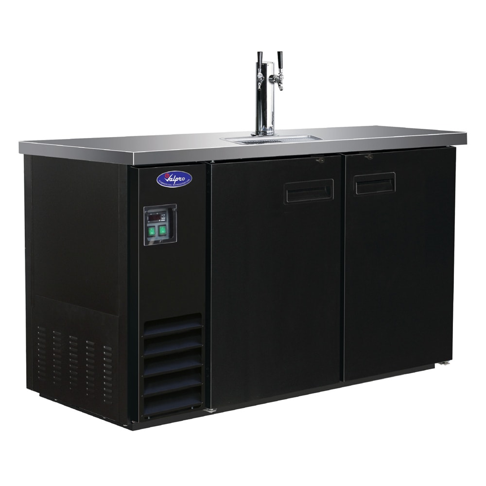 Valpro 49" Kegerator Beer Dispenser w/ (2) Keg Capacity - (1) Column, Black, 115v (VPBD2-1)