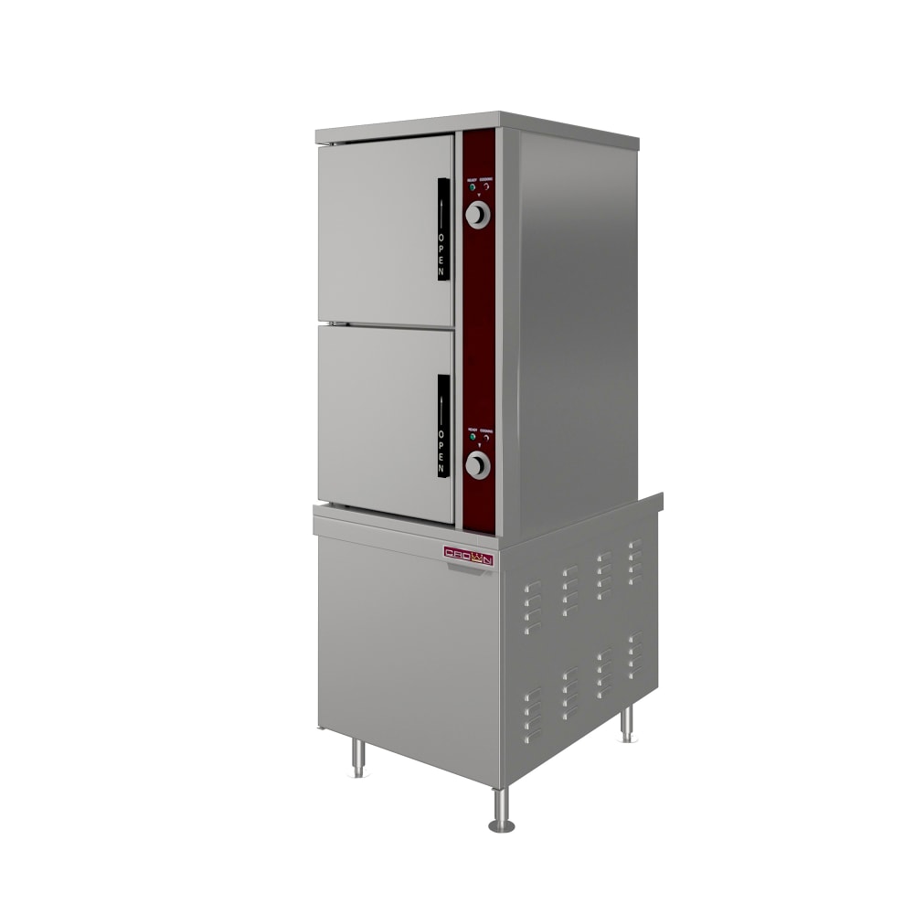 Crown Steam DCX-10-24 (10) Pan Convection Steamer - Cabinet, Direct Steam