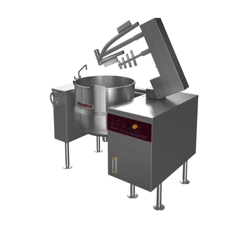 Crown Steam DLTM-80 80 gal. Steam Kettle - Power Tilt, 2/3 Jacket, Direct Steam
