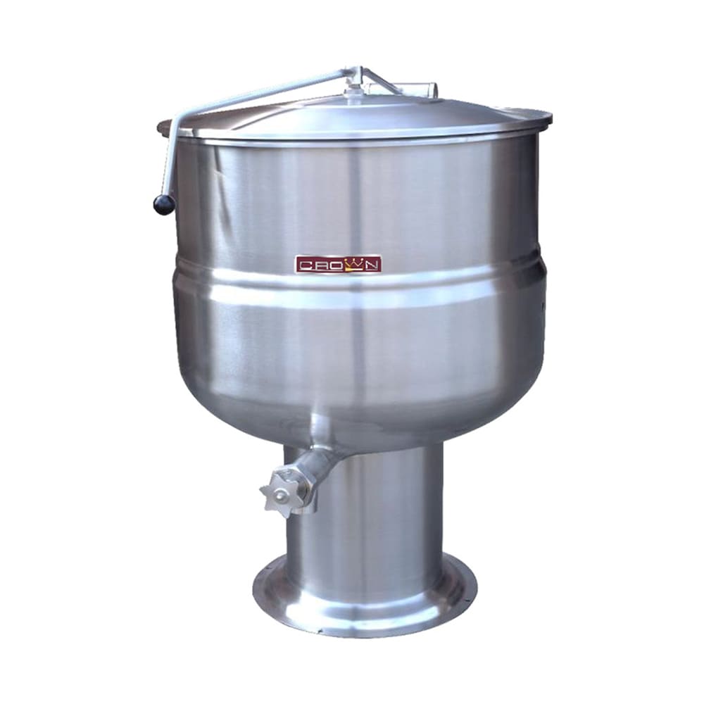Crown Steam DP-80 80 gal. Steam Kettle - Stationary, 2/3 Jacket, Direct Steam