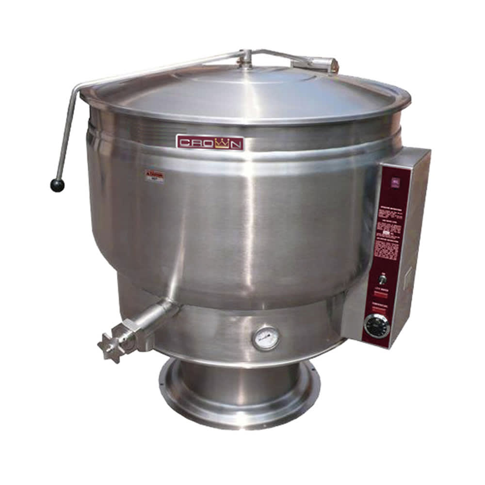 Crown Steam EP-20F 20 gal. Steam Kettle - Stationary, Full Jacket, 208v/3ph