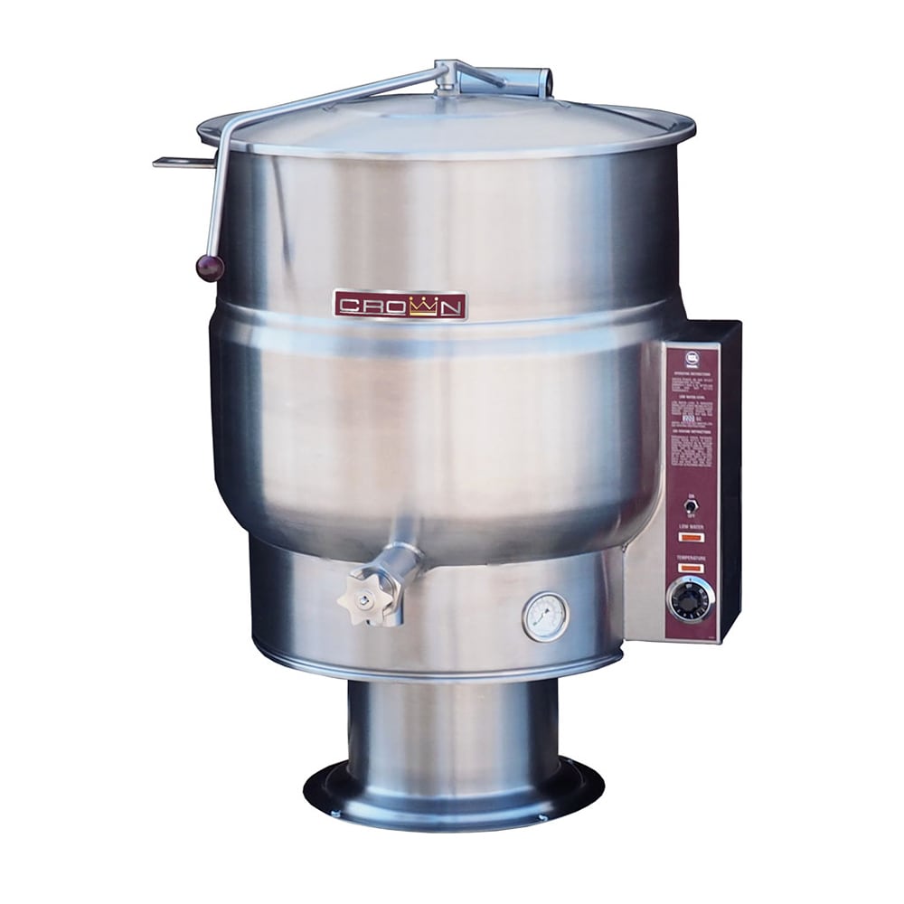 Crown Steam EP-80 80 gal. Steam Kettle - Stationary, 2/3 Jacket, 208v/3ph