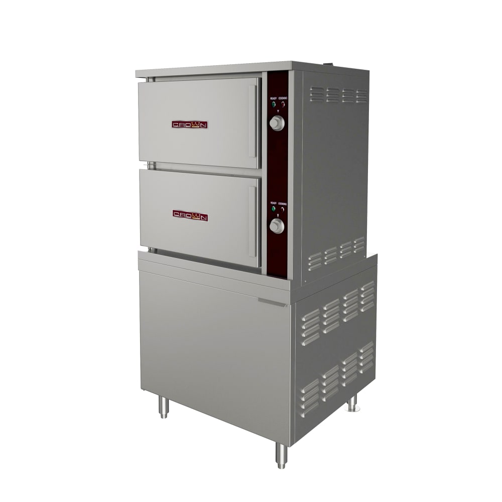 Crown Steam GCX-10-36 (10) Pan Convection Steamer - Cabinet, Natural Gas