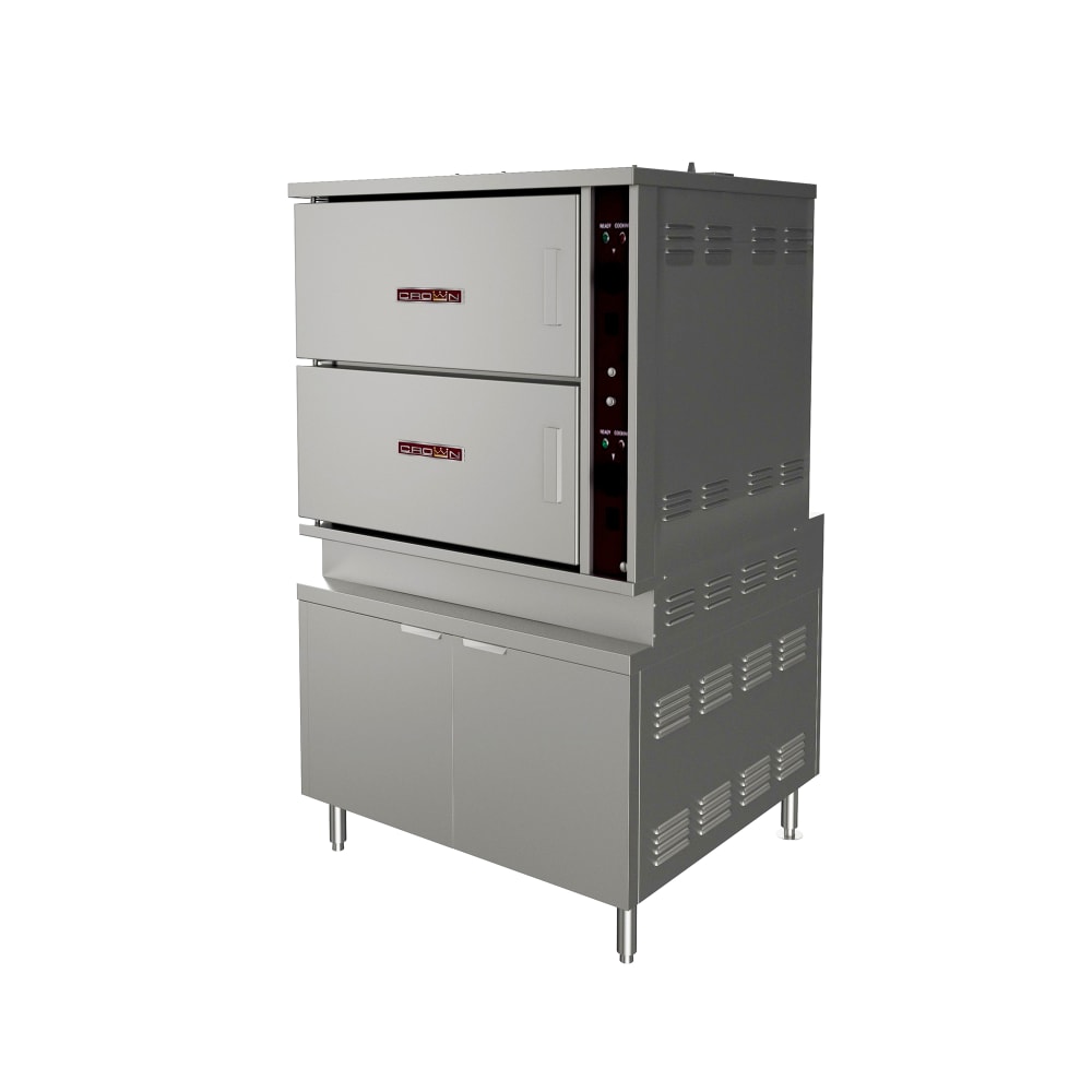 Crown Steam GCX-16 (16) Pan Convection Steamer - Cabinet, Natural Gas